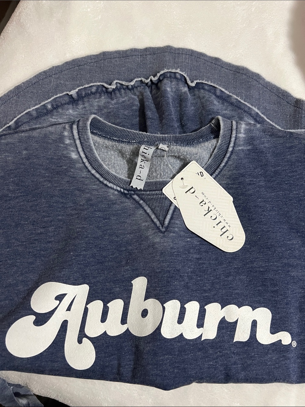 NWT Chicka-D Auburn Tigers Navy Crewneck Sweatshirt Large